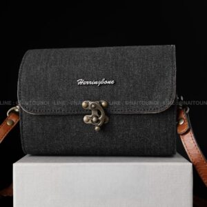 ( Used!! ) กระเป๋า Herringbone Tiny Mellow Charcoal